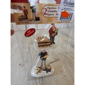 Lemax stacking firewood wood ax people accessory new 2015 village